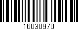 Código de barras (EAN, GTIN, SKU, ISBN): '16030970'