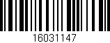 Código de barras (EAN, GTIN, SKU, ISBN): '16031147'