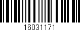 Código de barras (EAN, GTIN, SKU, ISBN): '16031171'