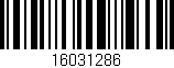 Código de barras (EAN, GTIN, SKU, ISBN): '16031286'