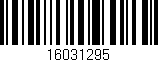 Código de barras (EAN, GTIN, SKU, ISBN): '16031295'