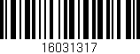 Código de barras (EAN, GTIN, SKU, ISBN): '16031317'