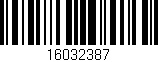 Código de barras (EAN, GTIN, SKU, ISBN): '16032387'