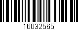 Código de barras (EAN, GTIN, SKU, ISBN): '16032565'