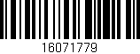 Código de barras (EAN, GTIN, SKU, ISBN): '16071779'
