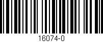 Código de barras (EAN, GTIN, SKU, ISBN): '16074-0'