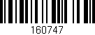 Código de barras (EAN, GTIN, SKU, ISBN): '160747'