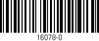 Código de barras (EAN, GTIN, SKU, ISBN): '16078-0'
