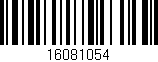 Código de barras (EAN, GTIN, SKU, ISBN): '16081054'