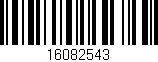 Código de barras (EAN, GTIN, SKU, ISBN): '16082543'