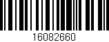 Código de barras (EAN, GTIN, SKU, ISBN): '16082660'