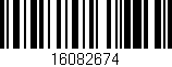 Código de barras (EAN, GTIN, SKU, ISBN): '16082674'