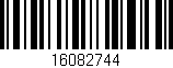 Código de barras (EAN, GTIN, SKU, ISBN): '16082744'