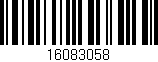 Código de barras (EAN, GTIN, SKU, ISBN): '16083058'