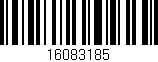 Código de barras (EAN, GTIN, SKU, ISBN): '16083185'