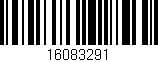Código de barras (EAN, GTIN, SKU, ISBN): '16083291'
