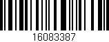 Código de barras (EAN, GTIN, SKU, ISBN): '16083387'