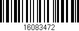 Código de barras (EAN, GTIN, SKU, ISBN): '16083472'