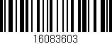 Código de barras (EAN, GTIN, SKU, ISBN): '16083603'