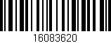 Código de barras (EAN, GTIN, SKU, ISBN): '16083620'