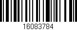 Código de barras (EAN, GTIN, SKU, ISBN): '16083784'