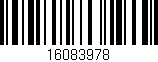 Código de barras (EAN, GTIN, SKU, ISBN): '16083978'