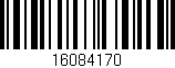 Código de barras (EAN, GTIN, SKU, ISBN): '16084170'