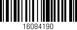 Código de barras (EAN, GTIN, SKU, ISBN): '16084190'