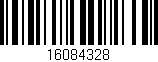 Código de barras (EAN, GTIN, SKU, ISBN): '16084328'