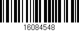 Código de barras (EAN, GTIN, SKU, ISBN): '16084548'