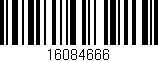 Código de barras (EAN, GTIN, SKU, ISBN): '16084666'