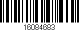 Código de barras (EAN, GTIN, SKU, ISBN): '16084683'