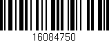 Código de barras (EAN, GTIN, SKU, ISBN): '16084750'