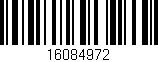 Código de barras (EAN, GTIN, SKU, ISBN): '16084972'