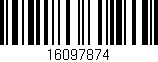 Código de barras (EAN, GTIN, SKU, ISBN): '16097874'