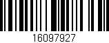 Código de barras (EAN, GTIN, SKU, ISBN): '16097927'