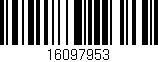Código de barras (EAN, GTIN, SKU, ISBN): '16097953'