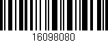 Código de barras (EAN, GTIN, SKU, ISBN): '16098080'