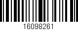 Código de barras (EAN, GTIN, SKU, ISBN): '16098261'