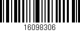 Código de barras (EAN, GTIN, SKU, ISBN): '16098306'
