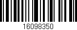 Código de barras (EAN, GTIN, SKU, ISBN): '16098350'