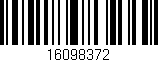 Código de barras (EAN, GTIN, SKU, ISBN): '16098372'
