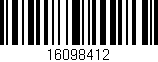 Código de barras (EAN, GTIN, SKU, ISBN): '16098412'