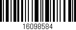 Código de barras (EAN, GTIN, SKU, ISBN): '16098584'