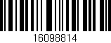 Código de barras (EAN, GTIN, SKU, ISBN): '16098814'