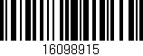 Código de barras (EAN, GTIN, SKU, ISBN): '16098915'