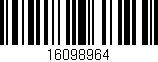 Código de barras (EAN, GTIN, SKU, ISBN): '16098964'
