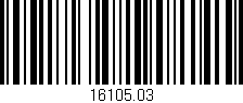 Código de barras (EAN, GTIN, SKU, ISBN): '16105.03'