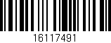 Código de barras (EAN, GTIN, SKU, ISBN): '16117491'