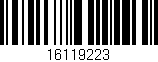 Código de barras (EAN, GTIN, SKU, ISBN): '16119223'